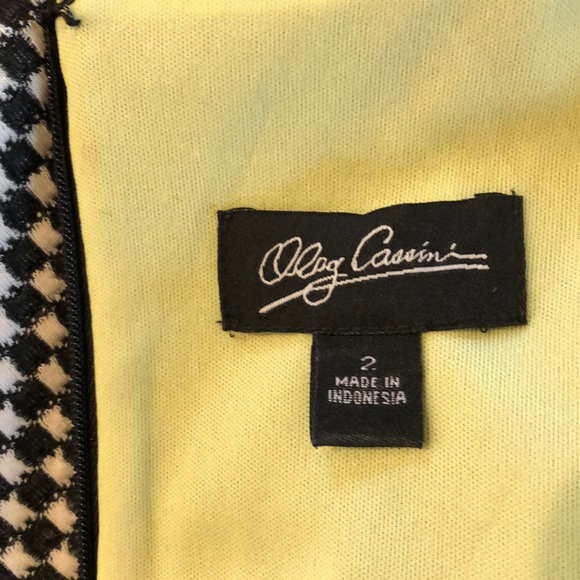 Oleg Cassini Dress Black & White Checkered Sleeveless Size 2 - Picture 4 of 5